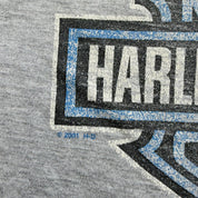 J- Vintage '01 Harley Davidson Keene New Hampshire Graphic Made In USA Long Sleeve Tee - L