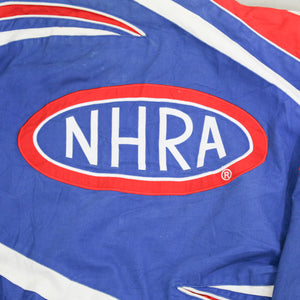 D- Vintage NHRA Winston Drag Racing Embroidered Text Jacket