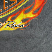J- Vintage '09 Harley Davidson Charlottetown P.E.I Graphic Long Sleeve Tee - XL