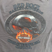 J- Vintage '09 Harley Davidson Charlottetown P.E.I Graphic Long Sleeve Tee - XL