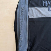 J- Vintage Harley Davidson Motorcycle Text Graphic Long Sleeve Tee - XL