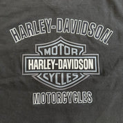 J- Vintage Harley Davidson Motorcycle Text Graphic Long Sleeve Tee - XL