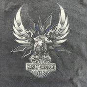 J- Vintage '99 Harley Davidson Chicago Illinois Made In USA Long Sleeve Tee - 2XL
