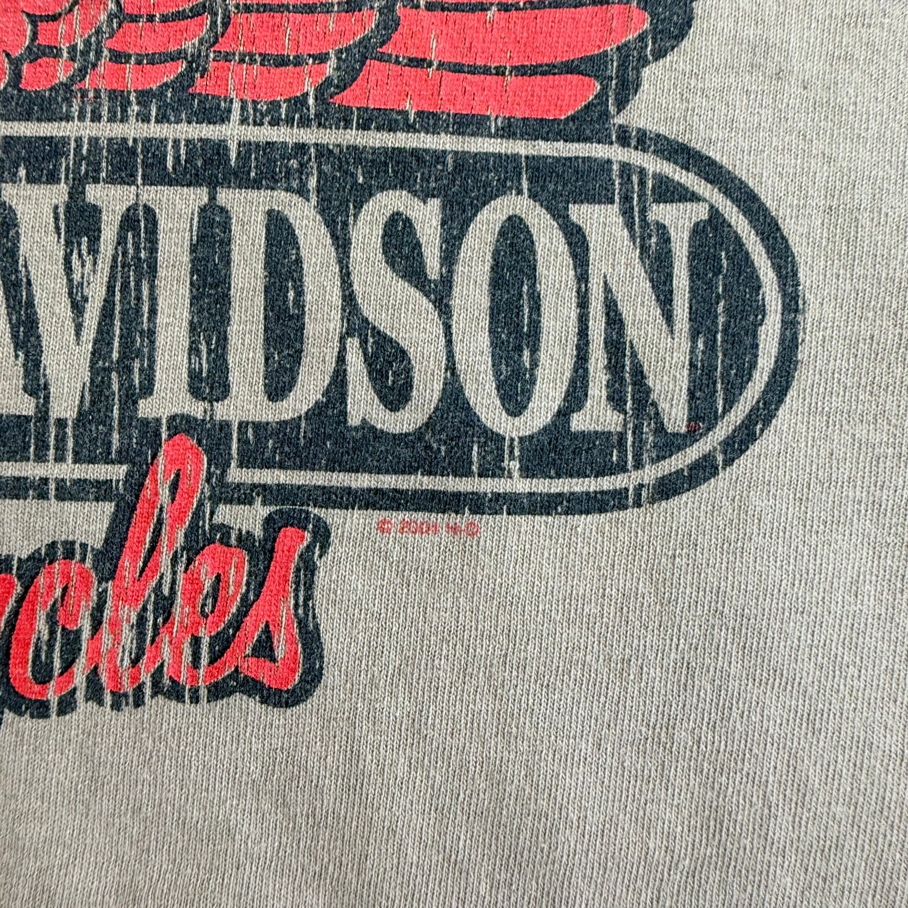 J- Vintage '04 Harley Davidson Rehoboth Beach Del Graphic Long Sleeve Tee - XL