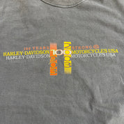J- Vintage '03 Harley Davidson Richmond Hill Ontario 100 Years Strong Long Sleeve Tee - L