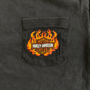 J- Vintage '95 Harley Davidson Nashville Graphic Made In USA Pocket Tee - L