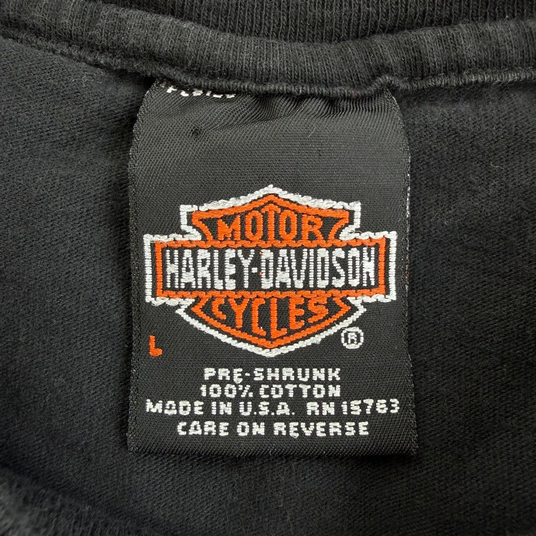 J- Vintage '95 Harley Davidson Nashville Graphic Made In USA Pocket Tee - L