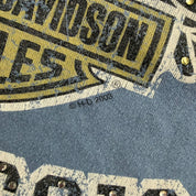 J- Vintage '03 Women's Harley Davidson Graphic & Text Cropped Long Sleeve Tee - 2W (fits Women's L)