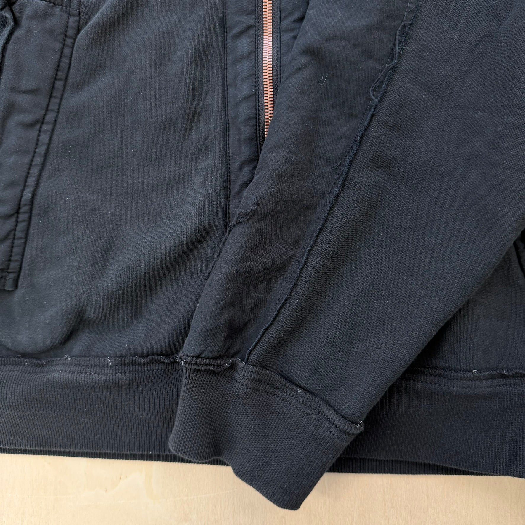 J- Vintage True Religion Heavy Zip Up Black Hoodie - 3XL