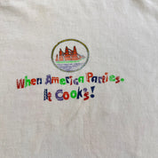 J- Vintage 90s Cooks California Champagne Graphic Made In USA Single Stitch Tee - XL