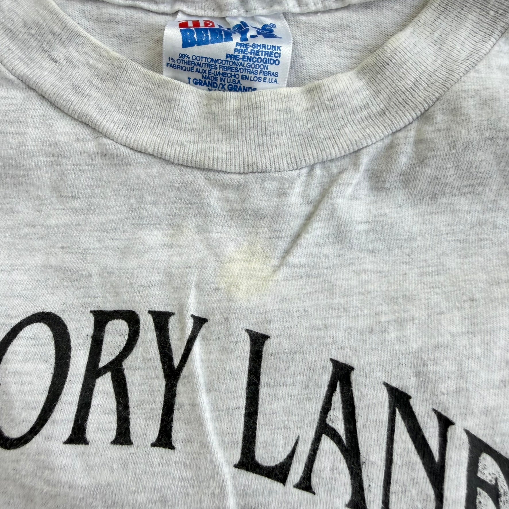 J- Vintage '93 Memory Lane Route 66 Drive In Graphic Made In USA Single Stitch Tee - XL