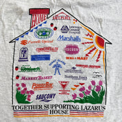 J- Vintage '96 Feaster Five Thanksgiving Run Graphic Made In USA Cropped Long Sleeve - L