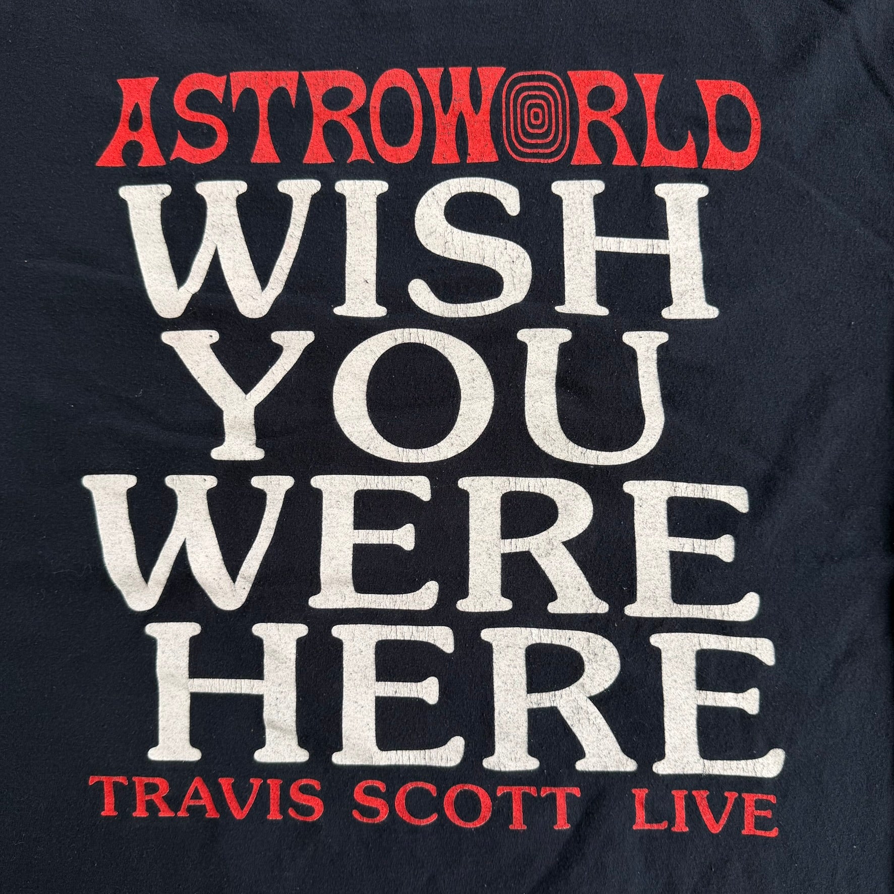 J- 2018 Travis Scott Astroworld Wish You Were Here Tour Long Sleeve Tee - L