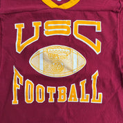 J- Vintage University Of Southern California Trojans Football Made In USA Jersey Style Tee - M