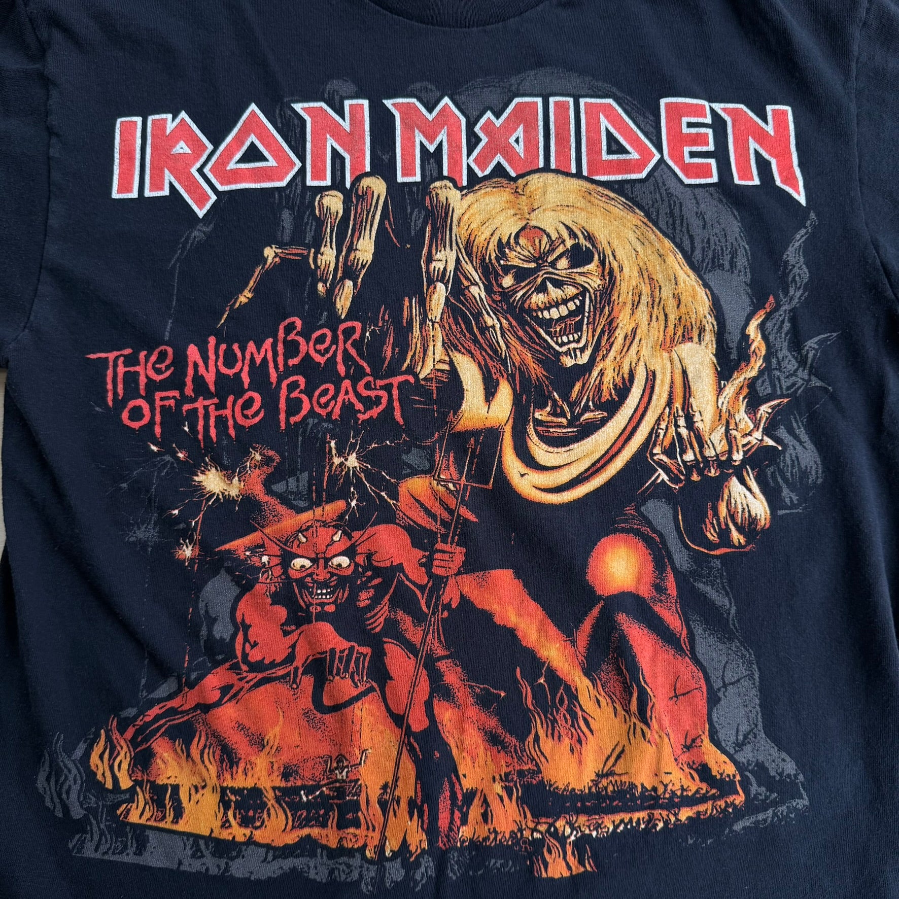 J- Iron Maiden Number Of The Beast Graphic Tee - L