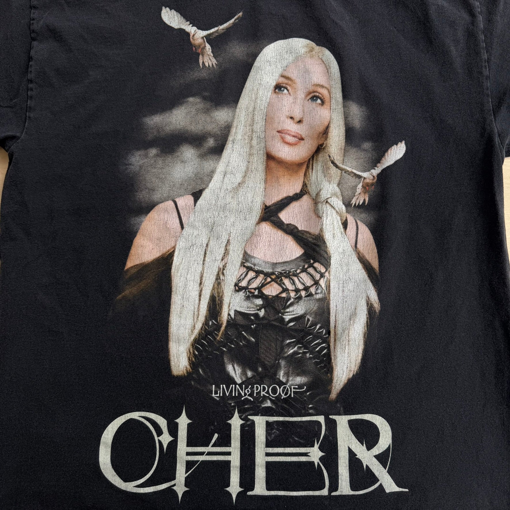 J- Vintage '03 Cher Living Proof Tour Picture Tee - L
