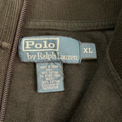 J- Vintage Polo RL Embroidered Logo Black Track Jacket - XL