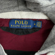 J- Vintage Polo RL FC Embroidered Logo & Cross Bone Lightweight Henley Hoodie - M