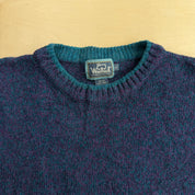 J- Vintage Woolrich Purple & Teal Knit Sweater - L