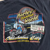 J- Vintage '93 Harley Davidson Oklahoma City Made In USA Single Stitch Tee - L
