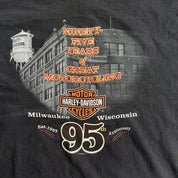 J- Vintage '98 Harley Davidson 95th Anniversary Graphic Marina Del Rey Ca Made In USA Tee - 2XL