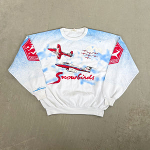 F- Vintage '92 Canadian Snowbirds Military Jets Graphic Crewneck