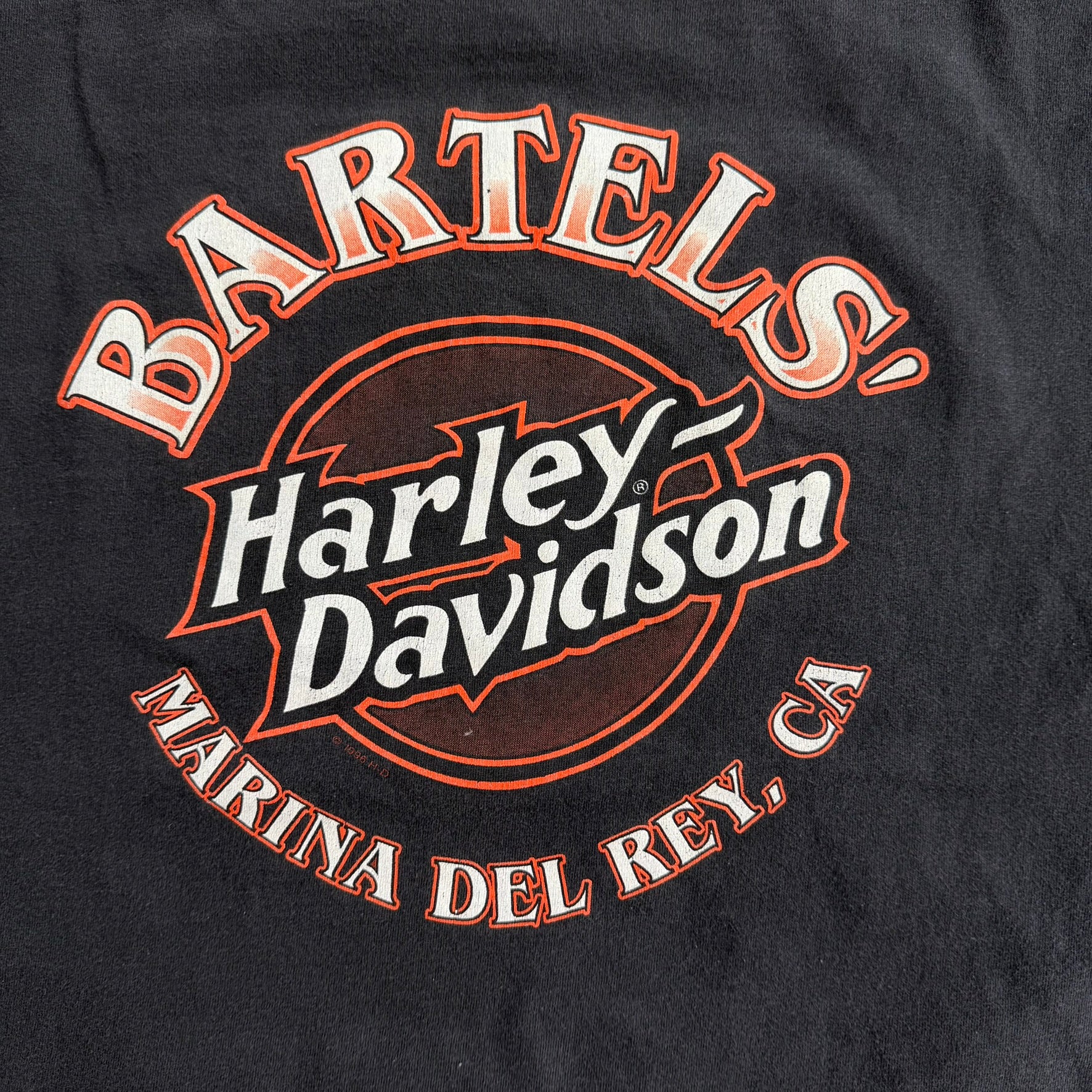 J- Vintage '98 Harley Davidson 95th Anniversary Graphic Marina Del Rey Ca Made In USA Tee - 2XL
