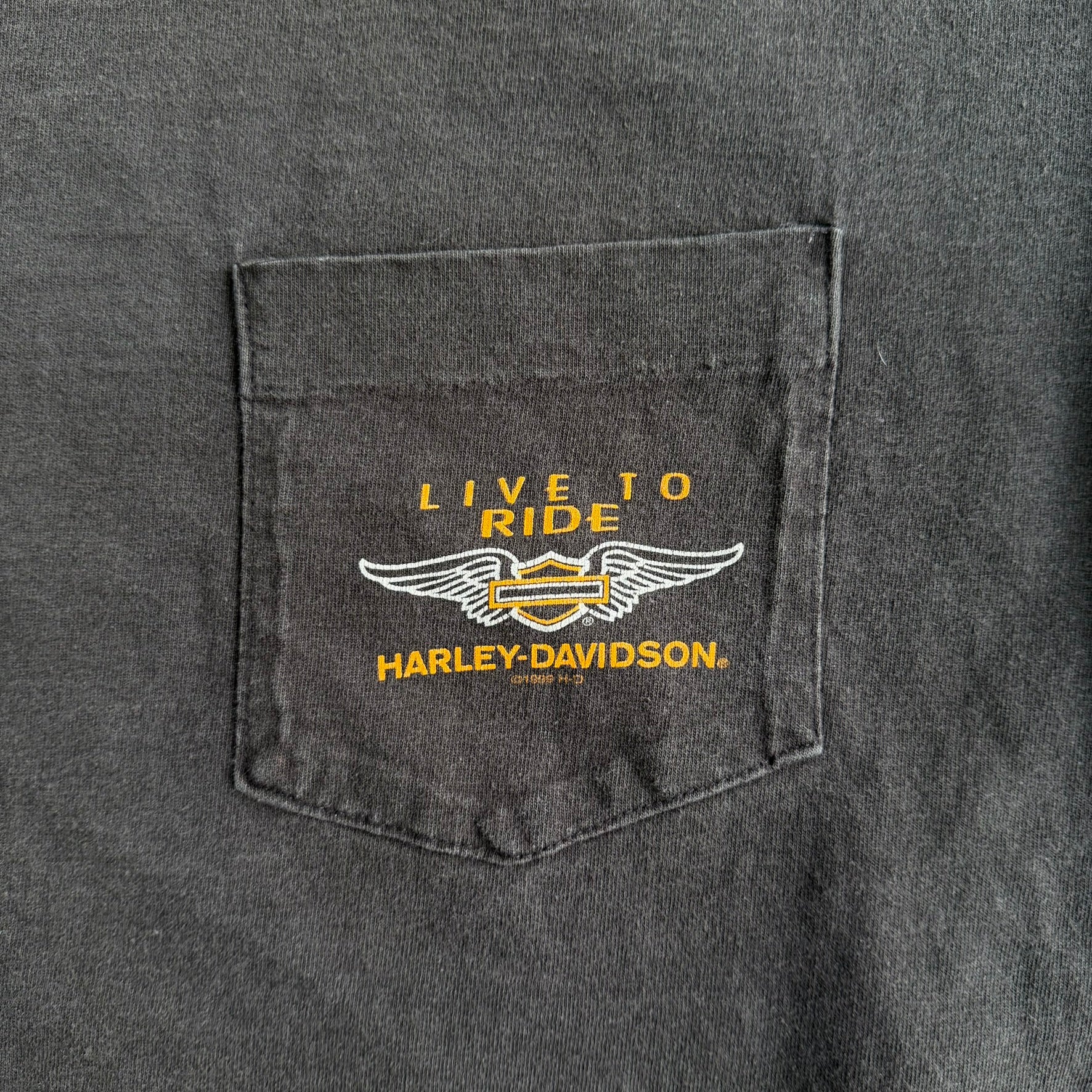 J- Vintage '99 Harley Davidson Golden Gate Bridge Live To Ride Made In USA Long Sleeve Tee - XL