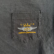 J- Vintage '99 Harley Davidson Golden Gate Bridge Live To Ride Made In USA Long Sleeve Tee - XL
