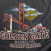 J- Vintage '99 Harley Davidson Golden Gate Bridge Live To Ride Made In USA Long Sleeve Tee - XL