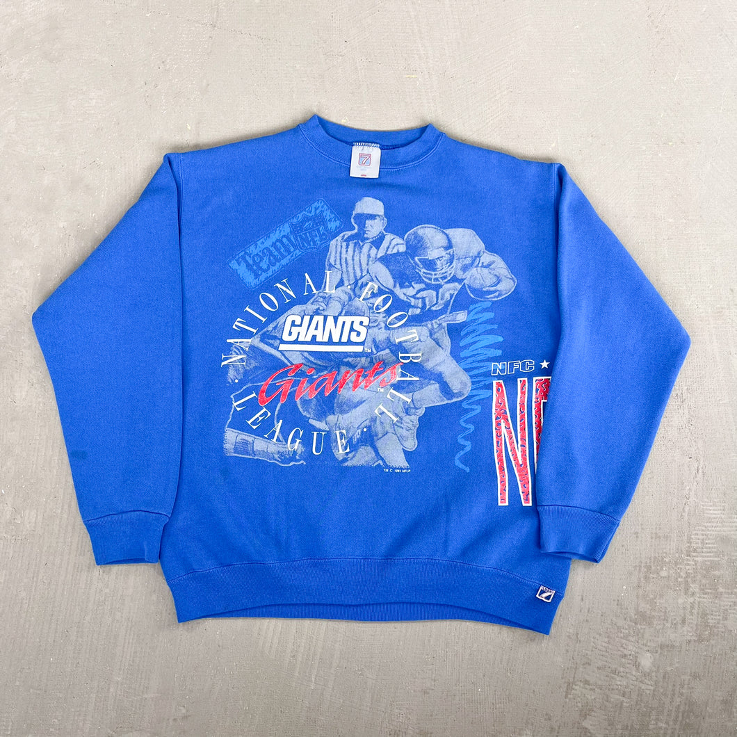 F- Vintage '91 New York Giants NFL Logo 7 Graphic Crewneck