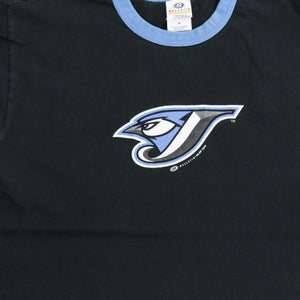 D- Vintage 2004 Toronto Blue Jays MLB Bulletin Logo Ringer Tee