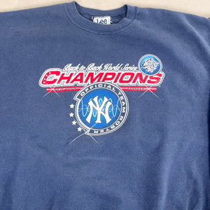 F- Vintage '99 New York Yankees MLB World Series Champions Crewneck