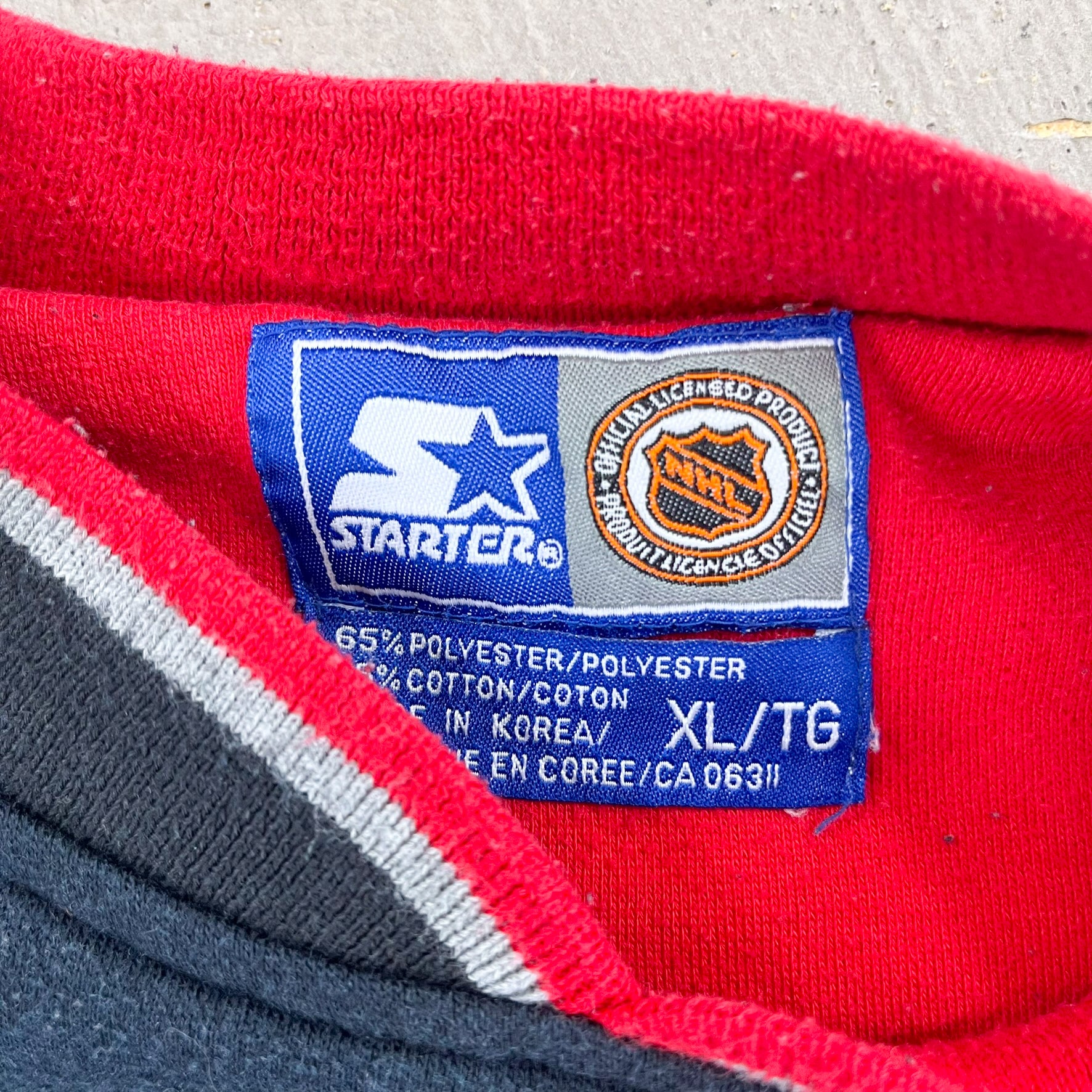 F- Vintage '95 Vancouver Canucks NHL Starter 25th Anniversary Embroidered Crewneck