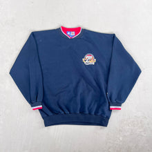 Load image into Gallery viewer, F- Vintage &#39;95 Vancouver Canucks NHL Starter 25th Anniversary Embroidered Crewneck
