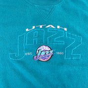 F- Vintage Utah Jazz NBA Lee Embroidered Logo & Text Crewneck