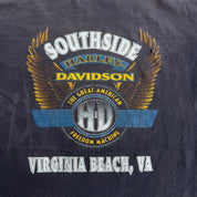 J- Vintage 90s Harley Davidson Virginia Beach Horse Graphic Made In USA Single Stitch Tee - L