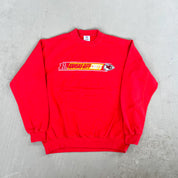 F- Vintage Kansas City Chiefs NFL Embroidered Text Crewneck