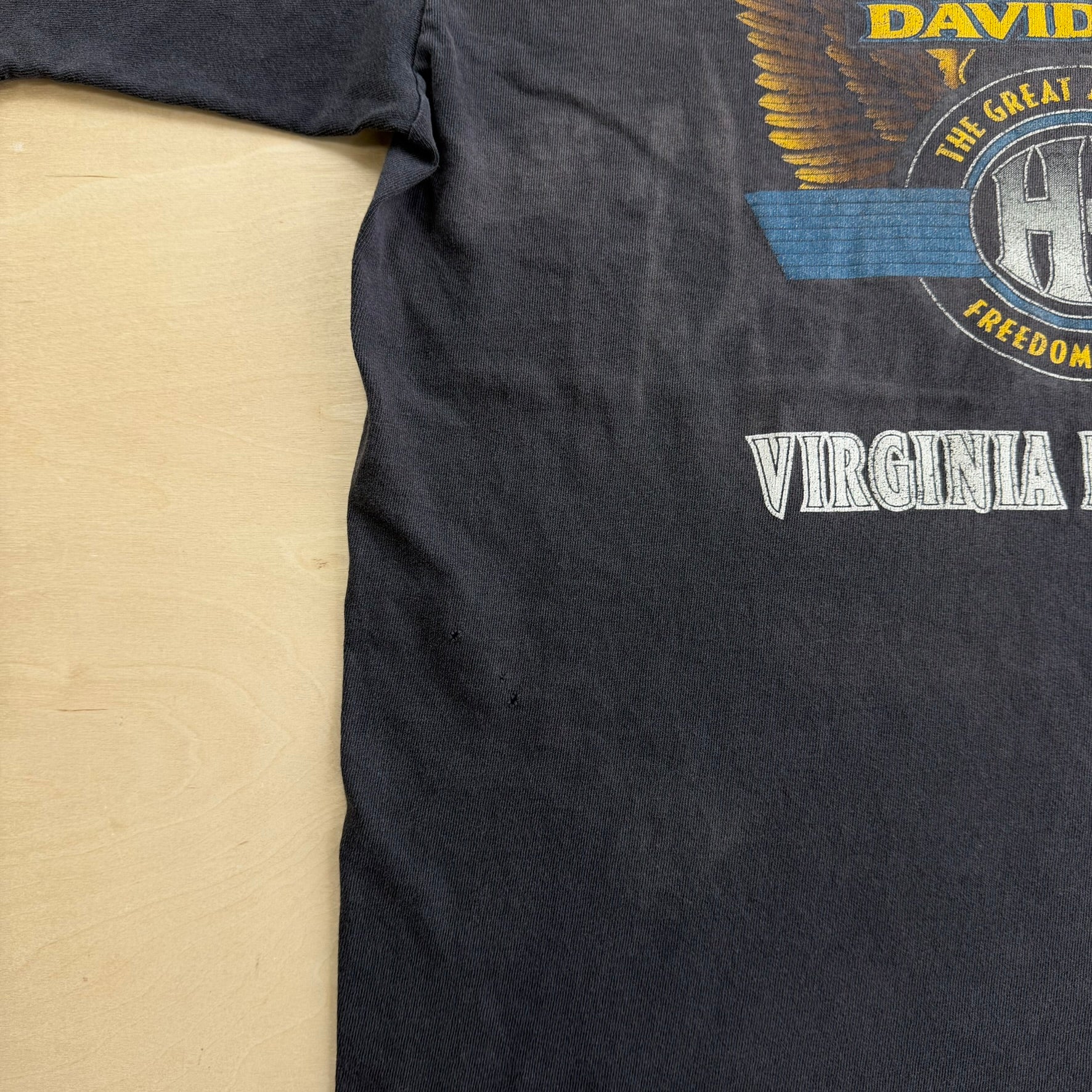 J- Vintage 90s Harley Davidson Virginia Beach Horse Graphic Made In USA Single Stitch Tee - L