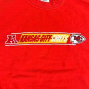 F- Vintage Kansas City Chiefs NFL Embroidered Text Crewneck