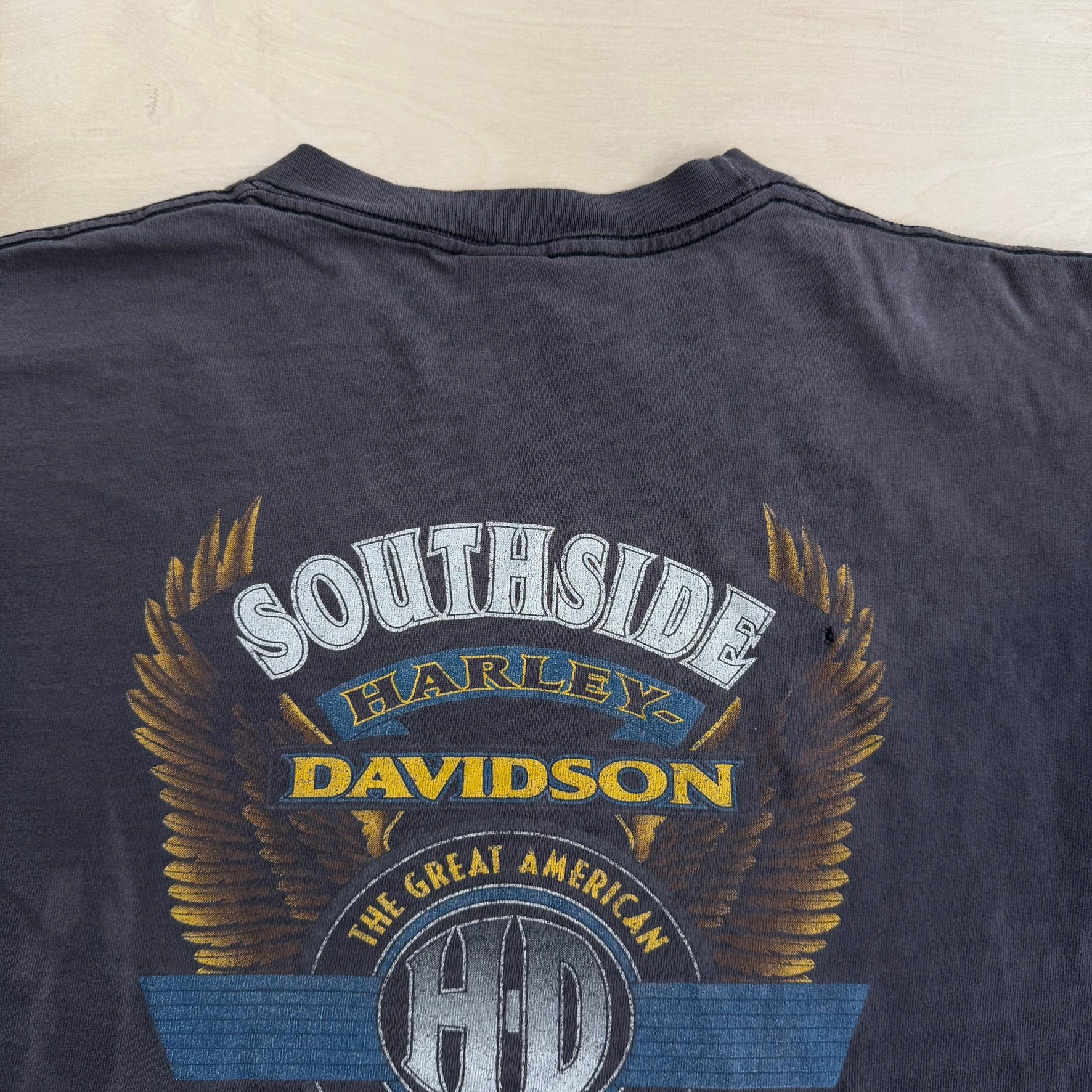 J- Vintage 90s Harley Davidson Virginia Beach Horse Graphic Made In USA Single Stitch Tee - L