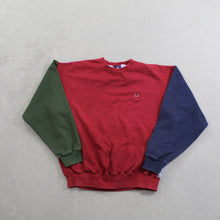Load image into Gallery viewer, D- Vintage Tommy Hilfiger Embroidered Crest Color Block Crewneck
