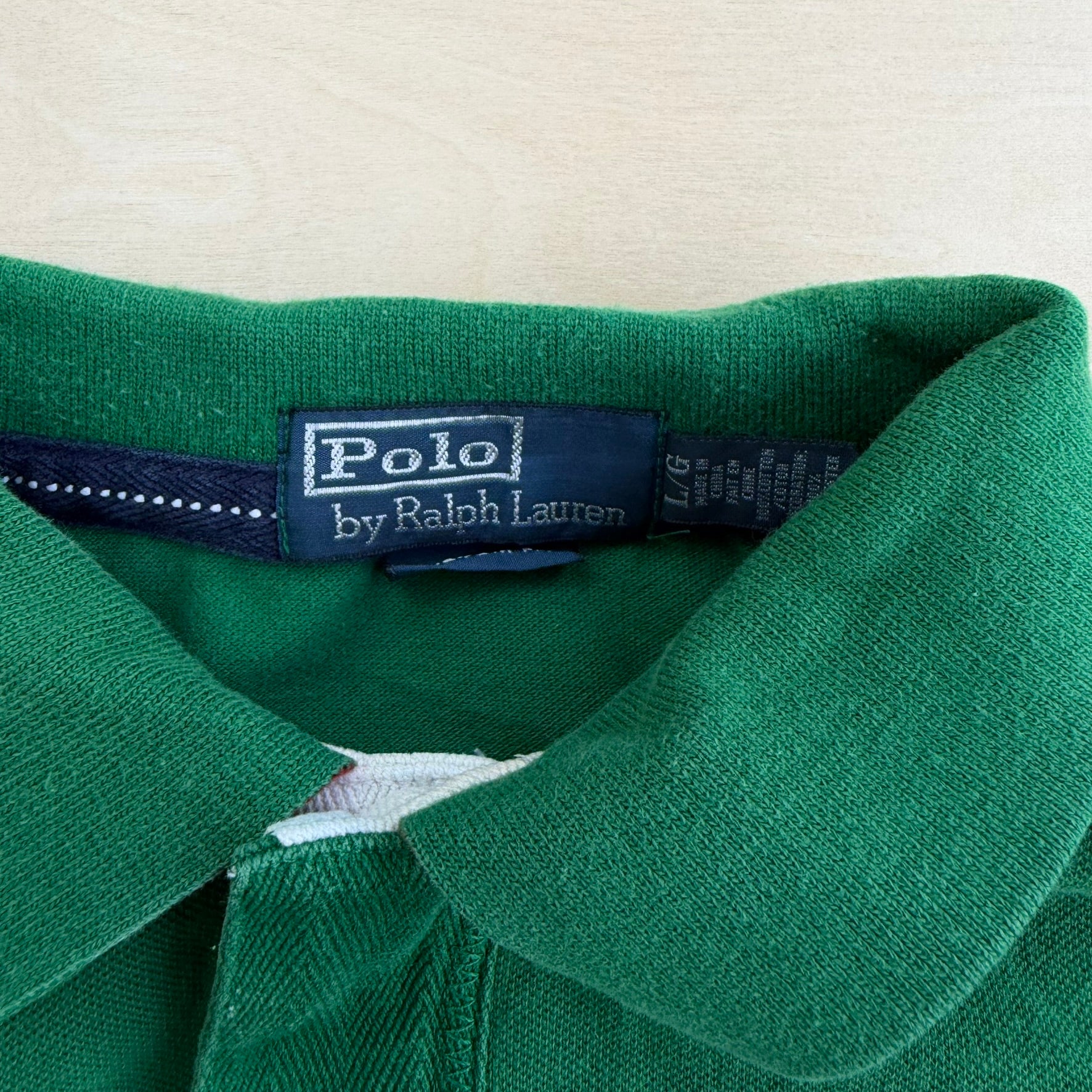 J- Vintage Polo Ralph Lauren Italy Short Sleeve Rugby Shirt - L