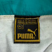 J- Vintage Puma Embroidered Logo Zip Up Lightweight Jacket - L