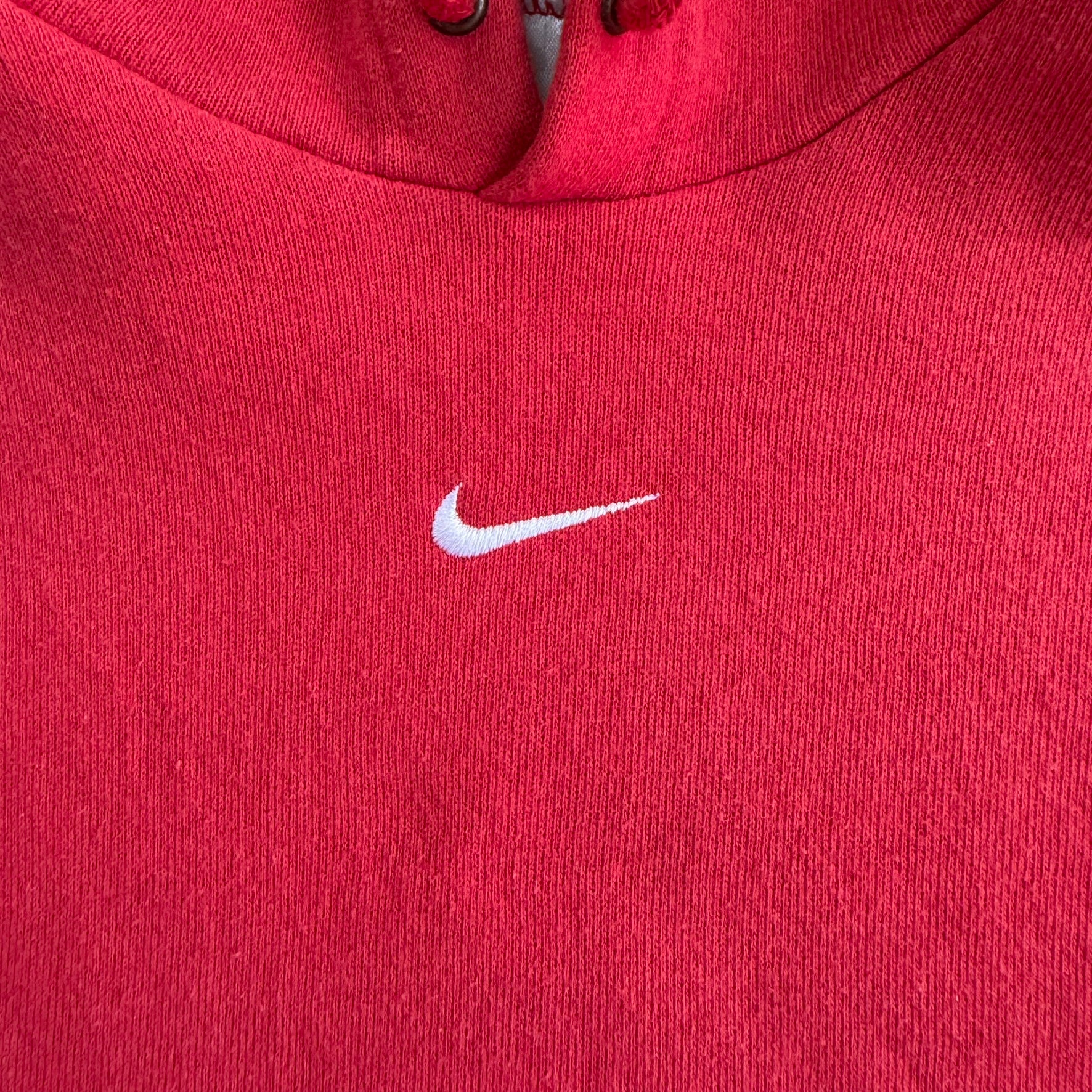 J- Vintage Nike Center Swoosh Red Hoodie - M