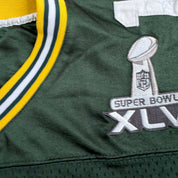 J- Vintage '11 Green Bay Packers Aaron Rodgers NFL Reebok Super Bowl 45 Football Jersey - 50 (fits L)