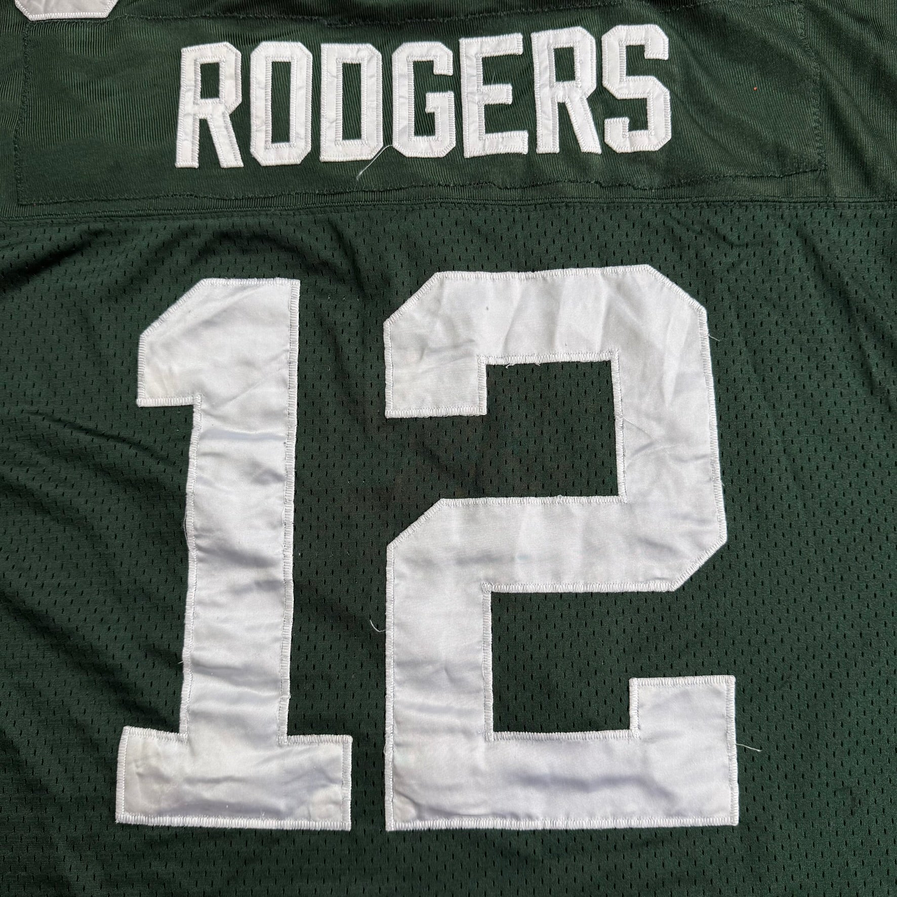 J- Vintage '11 Green Bay Packers Aaron Rodgers NFL Reebok Super Bowl 45 Football Jersey - 50 (fits L)