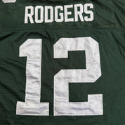 J- Vintage '11 Green Bay Packers Aaron Rodgers NFL Reebok Super Bowl 45 Football Jersey - 50 (fits L)
