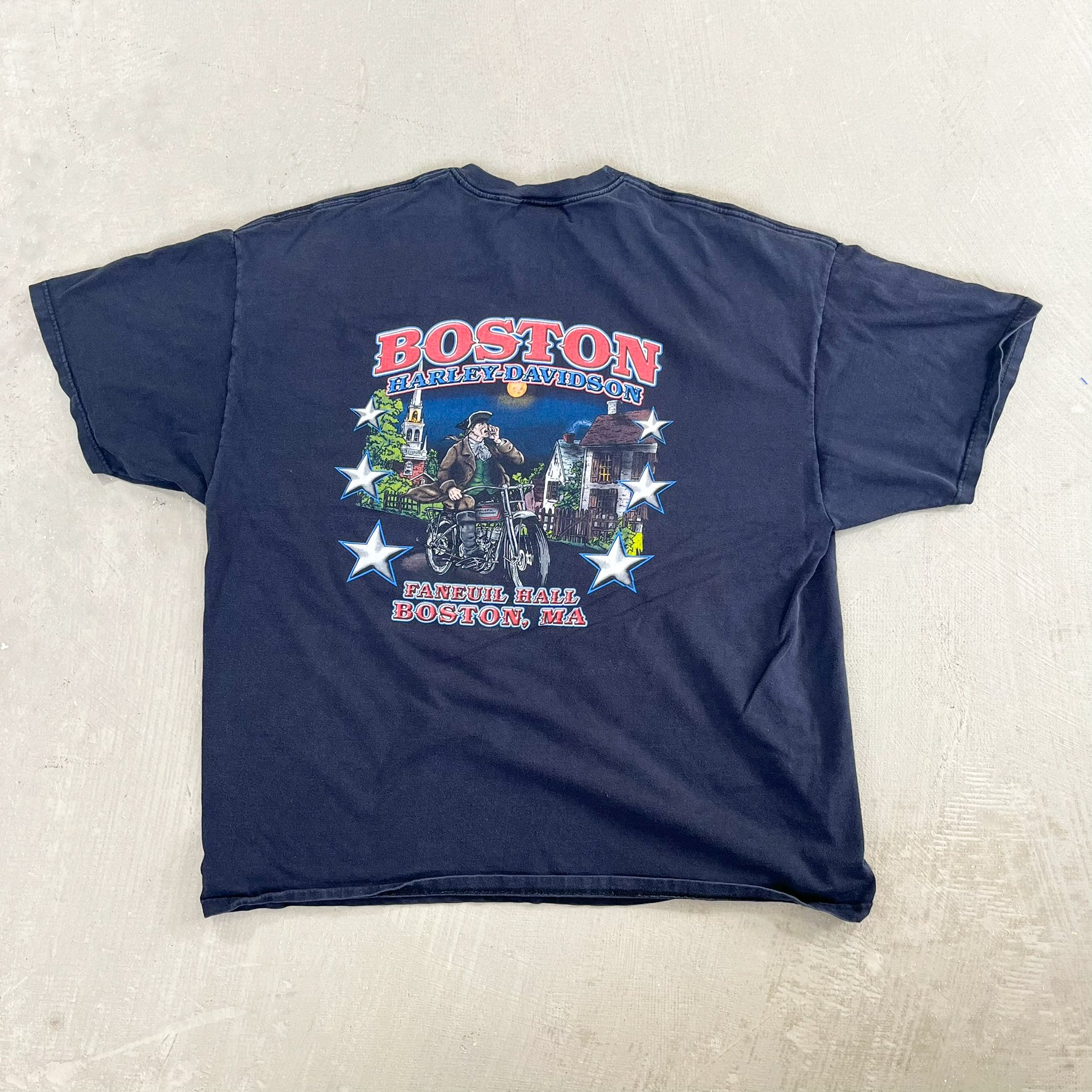F- Vintage '08 Harley Davidson Boston Graphic Tee