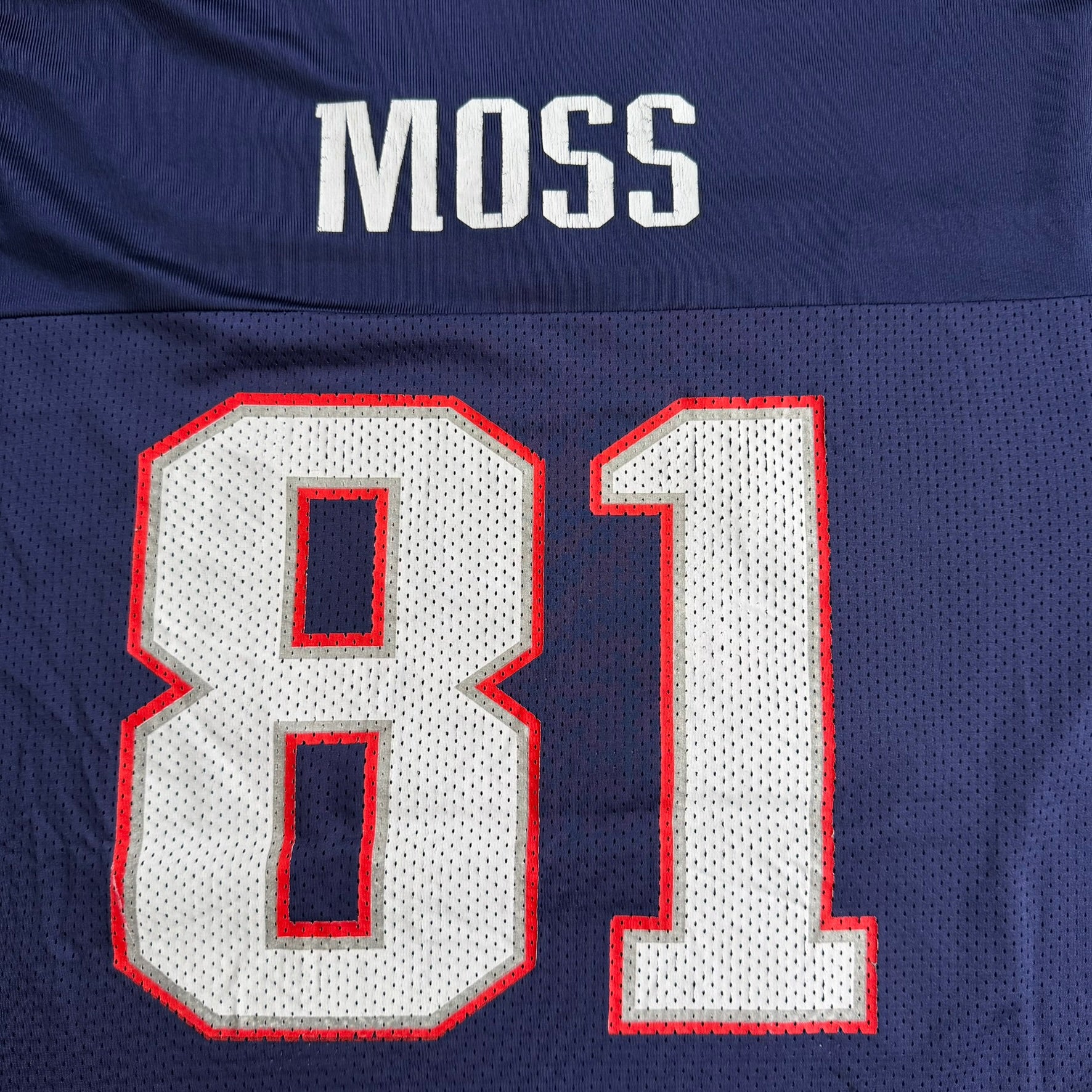 J- Vintage New England Patriots Randy Moss NFL Reebok Football Jersey - M
